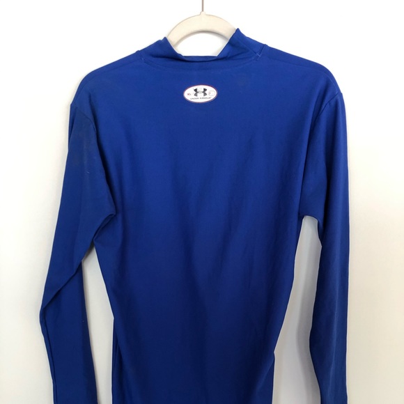 Under Armour XL Fitted Blue Mock Turtleneck Layer - Picture 5 of 9